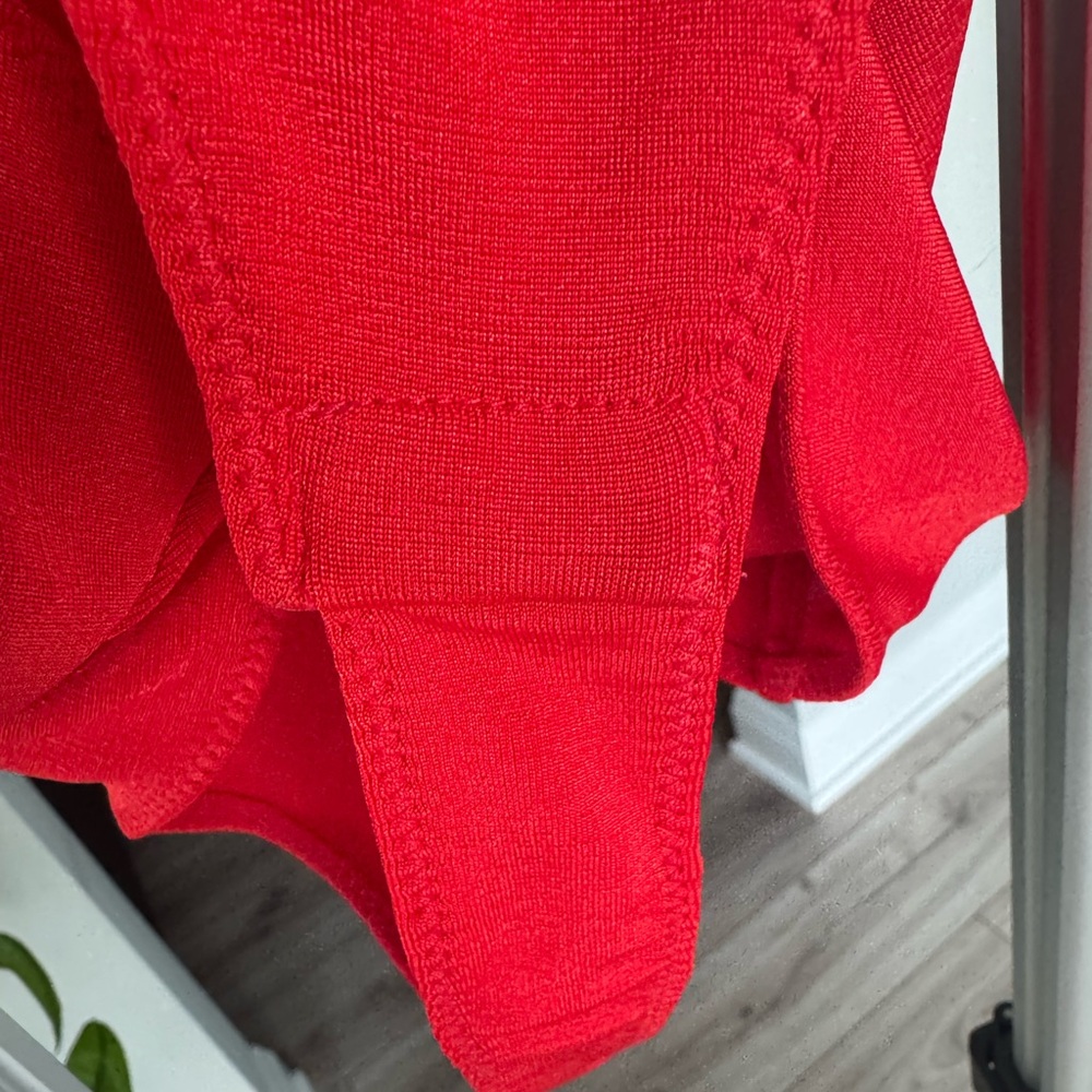 FREE PEOPLE Red Cowl Neckline Bodysuite - Picture 6 of 13